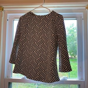 Medium Stripped black and white long sleeve shirt.